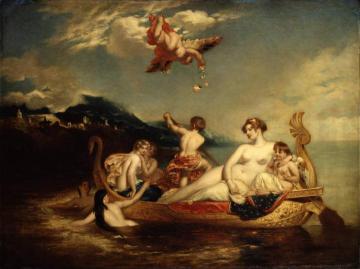 The Coral Finder: Venus And Her Youthful Satellites Artwork by William Etty