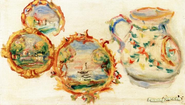 Decorated Earthenware Artwork by Pierre Auguste Renoir