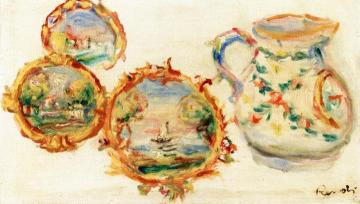 Decorated Earthenware Artwork by Pierre Auguste Renoir
