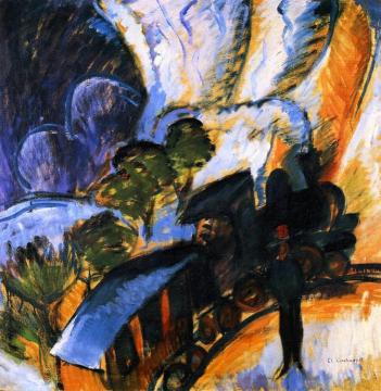 Rhätische Bahn, Davos Artwork by Ernst Ludwig Kirchner
