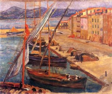 Port in Concarneau Artwork by Jozef Pankiewicz