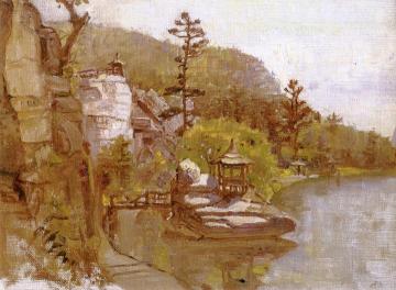 Lake Muhunk Artwork by Anna Mary Richards Brewster