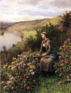 Waiting Artwork by Daniel Ridgway Knight