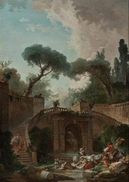 Stairway Of Farnese Palace Park Artwork by Hubert Robert
