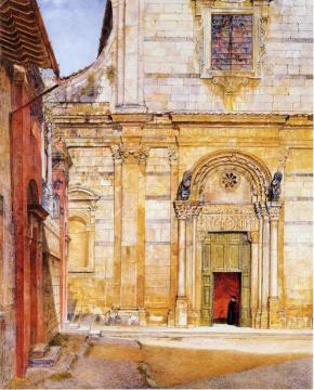The Church of San Giovanni, Lucca Artwork by Henry Roderick Newman
