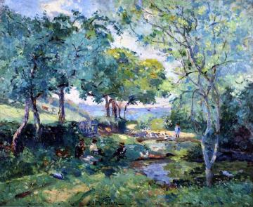 In The Woods At Nièvre Artwork by Emmanuel de la Villéon