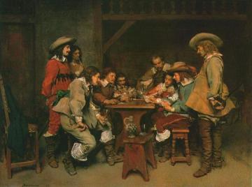 A Game Of Piquet Artwork by Jean Louis Ernest Meissonier