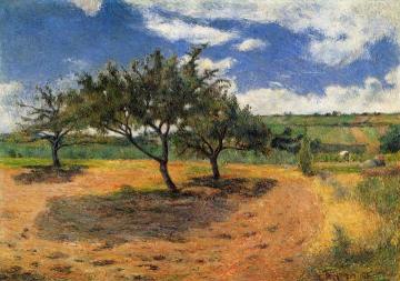 Apple Trees at l'Hermitage III Artwork by Paul Gauguin