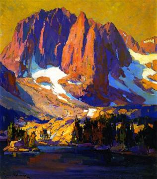 Mount Alice At Sunset Artwork by Franz Bischoff