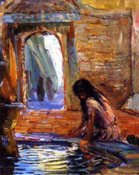 A Moments Reflection, The Sacred Garden, Mission San Juan Capistrano Artwork by Joseph Kleitsch