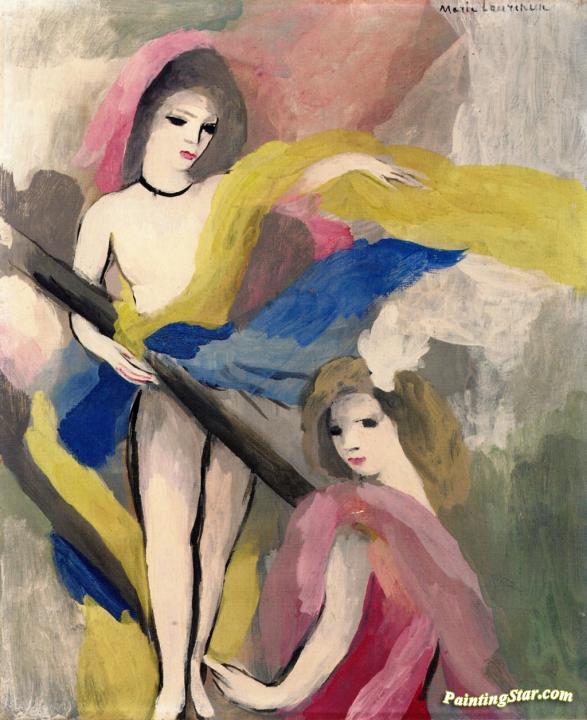 Acrobats Artwork by Marie Laurencin