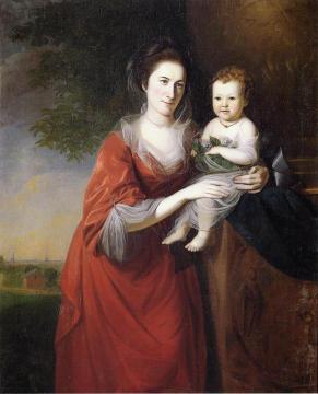 Mrs. John Dickenson And Her Daughter Artwork by Charles Willson Peale
