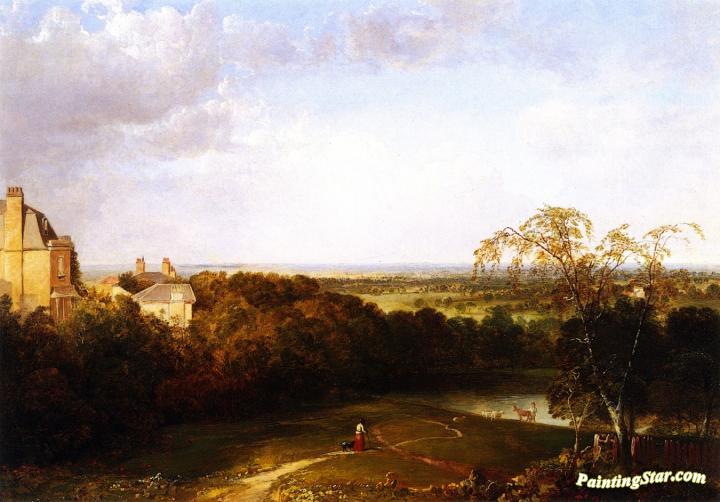 View Toward London From Hampstead Heath Artwork by Thomas Doughty