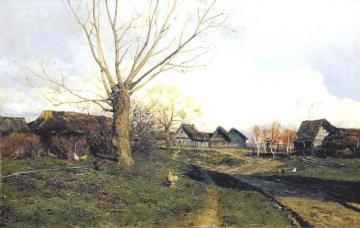 Village Savvinskaya near Zvenigorod Artwork by Isaac Ilich Levitan