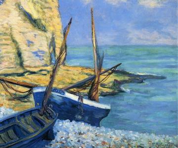 Boats at Etretat Artwork by Theodore Earl Butler