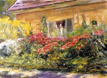 Flowers At The Gardener's House Toward The North Artwork by Max Liebermann