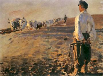 Plowing in Ukraine Artwork by Leon Jan Wyczolkowski