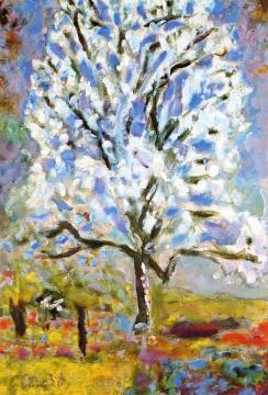 Flowering Almond Tree Artwork by Pierre Bonnard