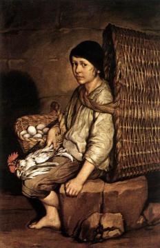 Boy with a Basket Artwork by Giacomo Ceruti