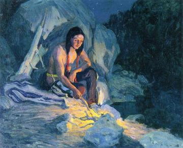 The Camping Place Artwork by E. Irving Couse