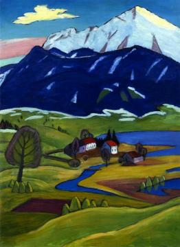 Landscape with Farmhouse Artwork by Gabriele Münter
