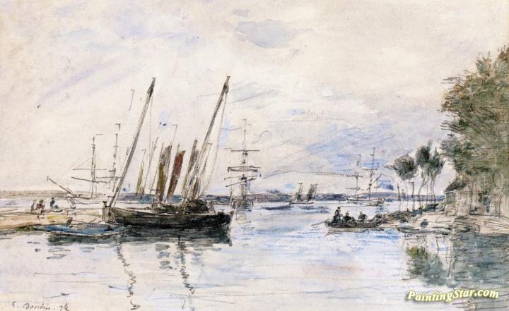 Near Plougastel Artwork by Eugène-Louis Boudin