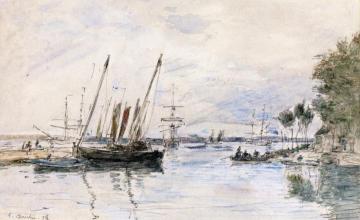 Near Plougastel Artwork by Eugène-Louis Boudin