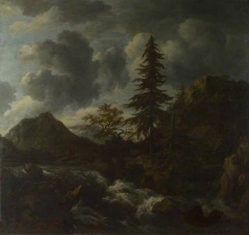A Torrent In A Mountainous Landscape Artwork by Jacob van Ruisdael