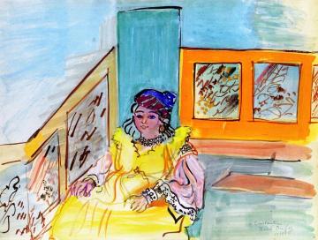 Portrait of a Woman Artwork by Raoul Dufy