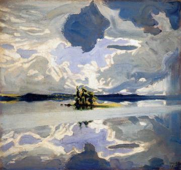 Clouds Above A Lake Artwork by Akseli Gallen-Kallela