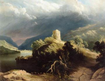 View of Dolbadern Castle, North Wales Artwork by John Martin