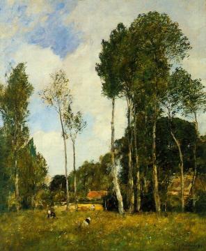 Oiseme Landscape, near Chartres Artwork by Eugène-Louis Boudin