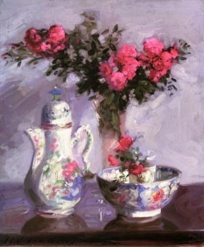 The Famille Rose Coffee Pot Artwork by Francis Campbell Boileau Cadell