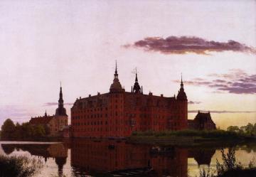 Fredericksborg Castle in the Evening Light Artwork by Christen Kobke