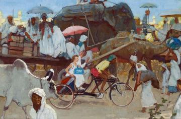 Karachi, Pakistan (study) Artwork by Norman Rockwell