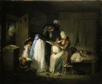 Visit to the Child at Nurse Artwork by George Morland