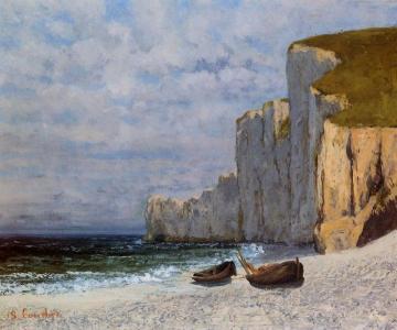 A Bay with Cliffs Artwork by Gustave Courbet