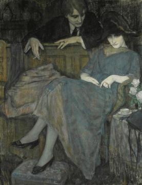 The Flirtation Artwork by Leo Gestel