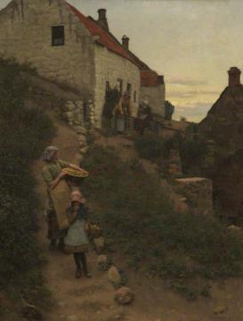 Fisherman's Cottage, Runswick Artwork by Charles Haigh Wood