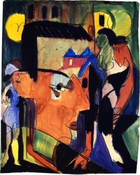 Self-Portrait Artwork by Ernst Ludwig Kirchner