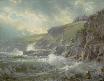 View of the Artist's Home, Graycliff, Newport, Rhode Island Artwork by William Trost Richards