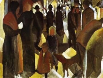 Leave-taking Artwork by August Macke