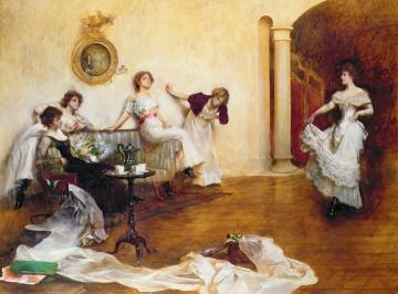 Silk And Satins Artwork by Albert Chevallier Tayler