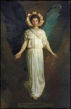 A Winged Figure Artwork by Abbott Handerson Thayer