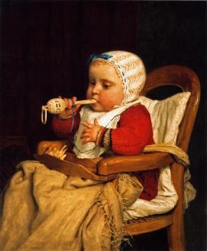 The Little Musician Artwork by Albert Anker