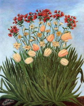 Flowers in a Green Vase Artwork by André Bauchant