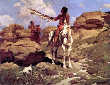 Ominous Cloud Forms Artwork by Frank Tenney Johnson