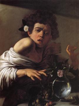 Boy Bitten by a Lizard Artwork by Caravaggio