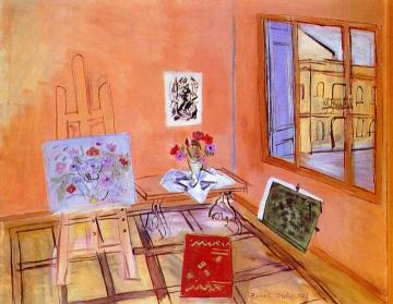 Studio With Bouquet Artwork by Raoul Dufy