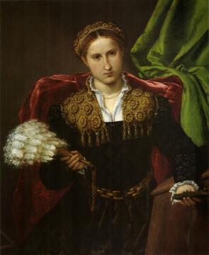 Portrait of Laura da Pola Artwork by Lorenzo Lotto